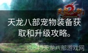 天龙八部宠物装备获取和升级攻略。