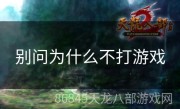 别问为什么不打游戏