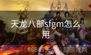 天龙八部sfgm怎么用