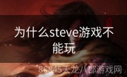 为什么steve游戏不能玩