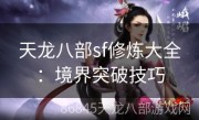 天龙八部sf修炼大全：境界突破技巧
