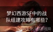 梦幻西游SF中的战队组建攻略有哪些？